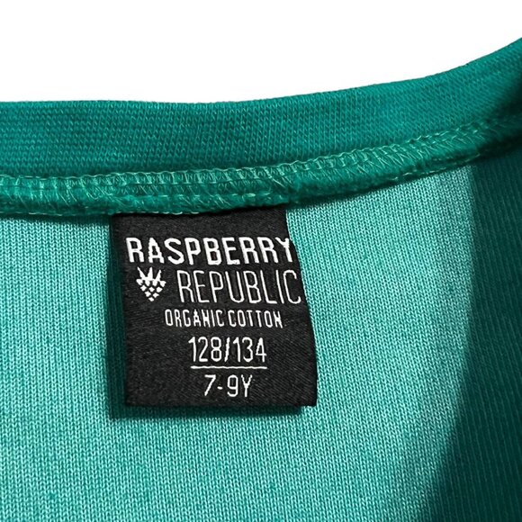 Raspberry Republic Sz 128/134 (7-9Y) Green Velour Dress - Picture 4 of 4